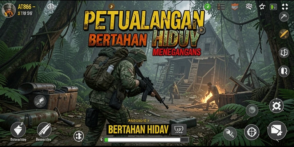 Tampilan antarmuka gameplay AT866 yang menegangkan dan menarik.