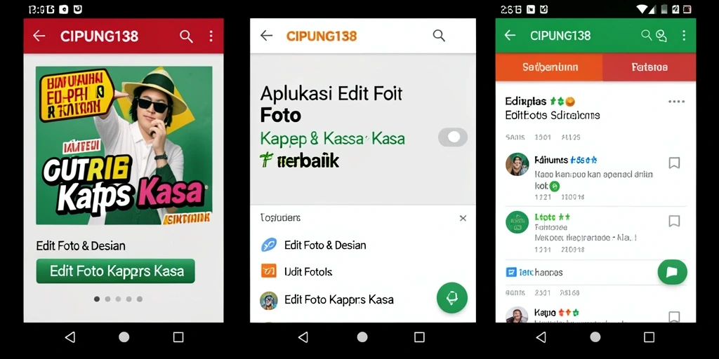 Tampilan antarmuka CIPUNG138 dengan fitur Edit Foto Kertas Kaca.