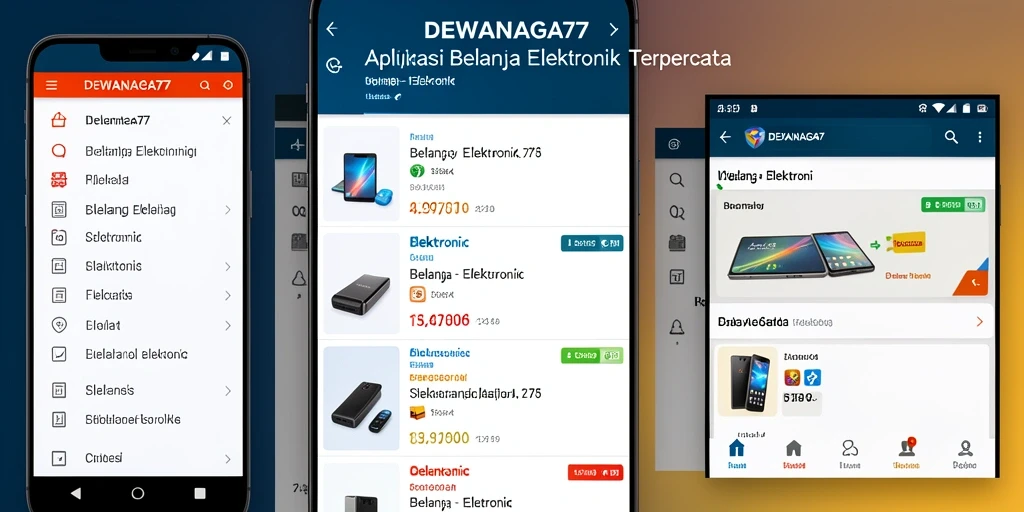 Antarmuka DEWANAGA77 yang menarik dan fungsional untuk belanja Elektronik.