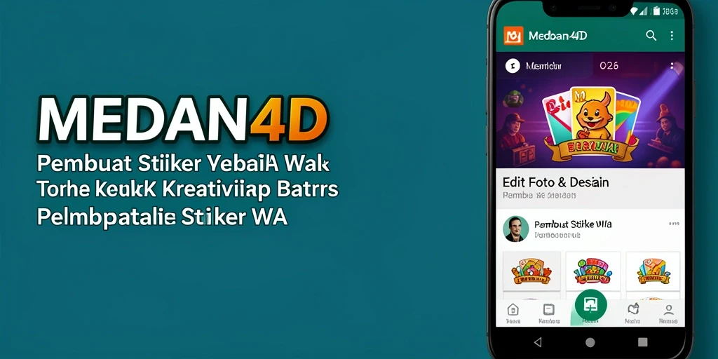 Antarmuka MEDAN4D menunjukkan proses pembuatan stiker yang sederhana dan intuitif.