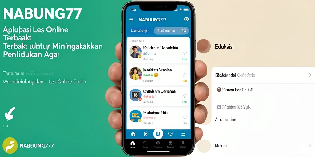 Tampilan antarmuka aplikasi NABUNG77 yang modern dan intuitif.