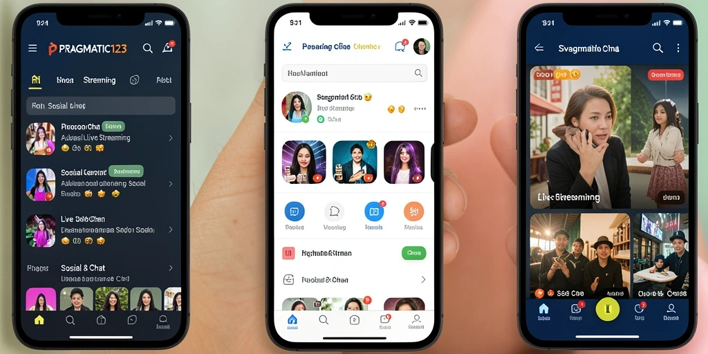 Tampilan antarmuka PRAGMATIC123 dengan fungsi Live Streaming yang interaktif.