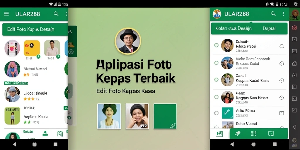 Antarmuka ULAR288 menunjukkan berbagai tools untuk edit foto kertas kaca.