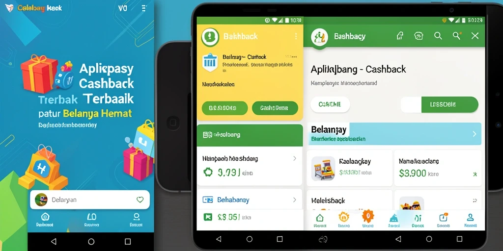 Antarmuka V07 yang menampilkan pilihan cashback untuk belanja hemat.