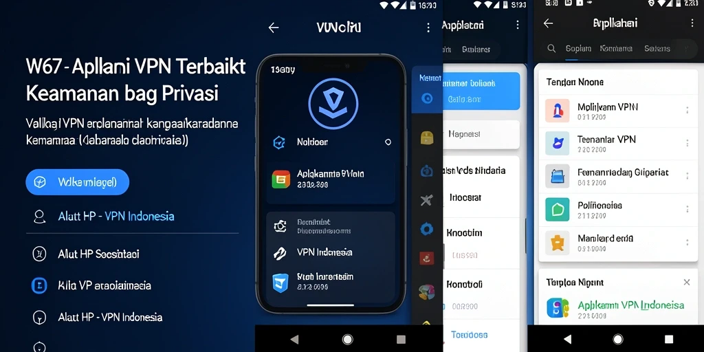 Tampilan antarmuka W67 yang sederhana dan efisien untuk pengguna VPN.