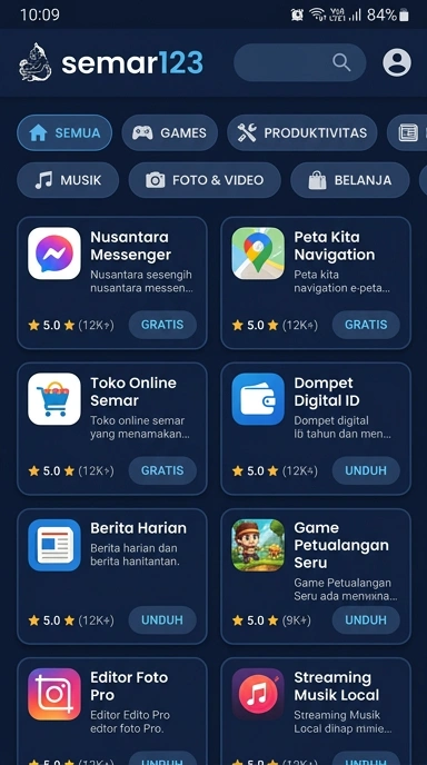 Semar123 - Pusat Akses Aplikasi Populer & Uji Coba